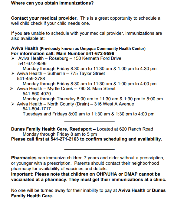 Immunization Information